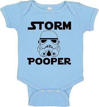 Ink Trendz STORM POOPER TROOPER Baby T-shirt One-Piece Infant Toddler Bodysuit Romper