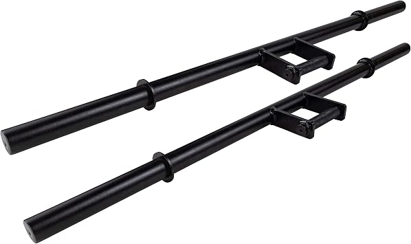 Body-Solid Tools BSTFWH Farmer Walk Bar Handles for Strength Training, Workout Equipment with 12" Weight Collars, Ideal for Carry Exercise, Pairs