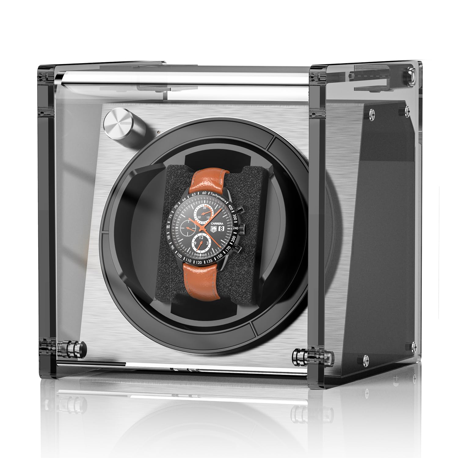 Watch Winder Smith Uhrenbeweger aus halbtransparentem PE Kunststoff für 1 Uhren