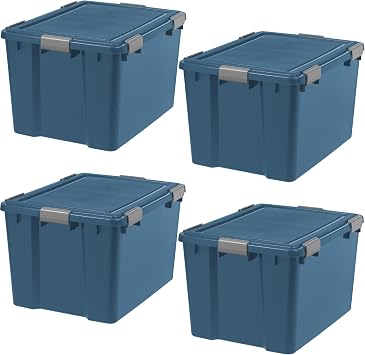 IRIS USA WEATHERPRO Plastic Storage Box with Durable Lid and Seal and Secure Latching Buckles - CPF