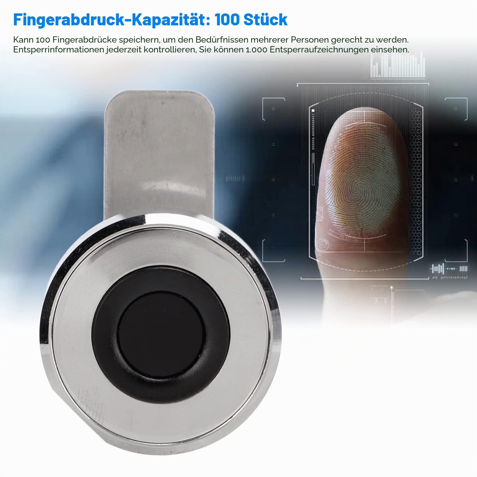 Fingerabdruck-Schrankschloss USB-Aufladung Schlüsselloses Elektronisches Schubladenschloss Mobile APP Smart Lock für Schubladen Kleiderschränke Schrankschließfach