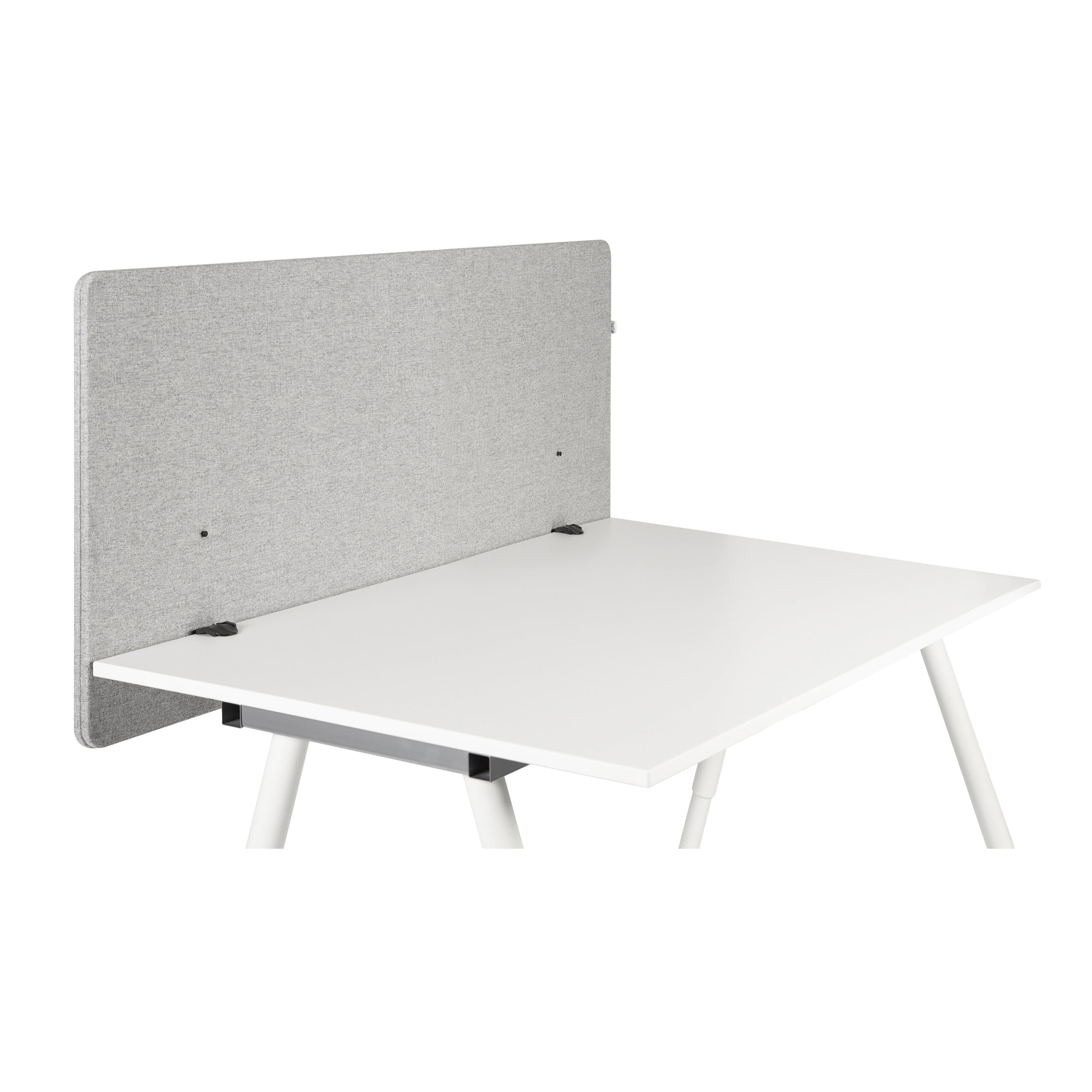 hjh OFFICE Separador acústico de Escritorio Partición de Mesa FLEXMIUT D Tejido 62 x 120 cm Tabique Gris Claro