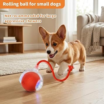 Cat Toys for Indoor Cats Smart Automatic Ball Moving Chase Dogs Toy, Red