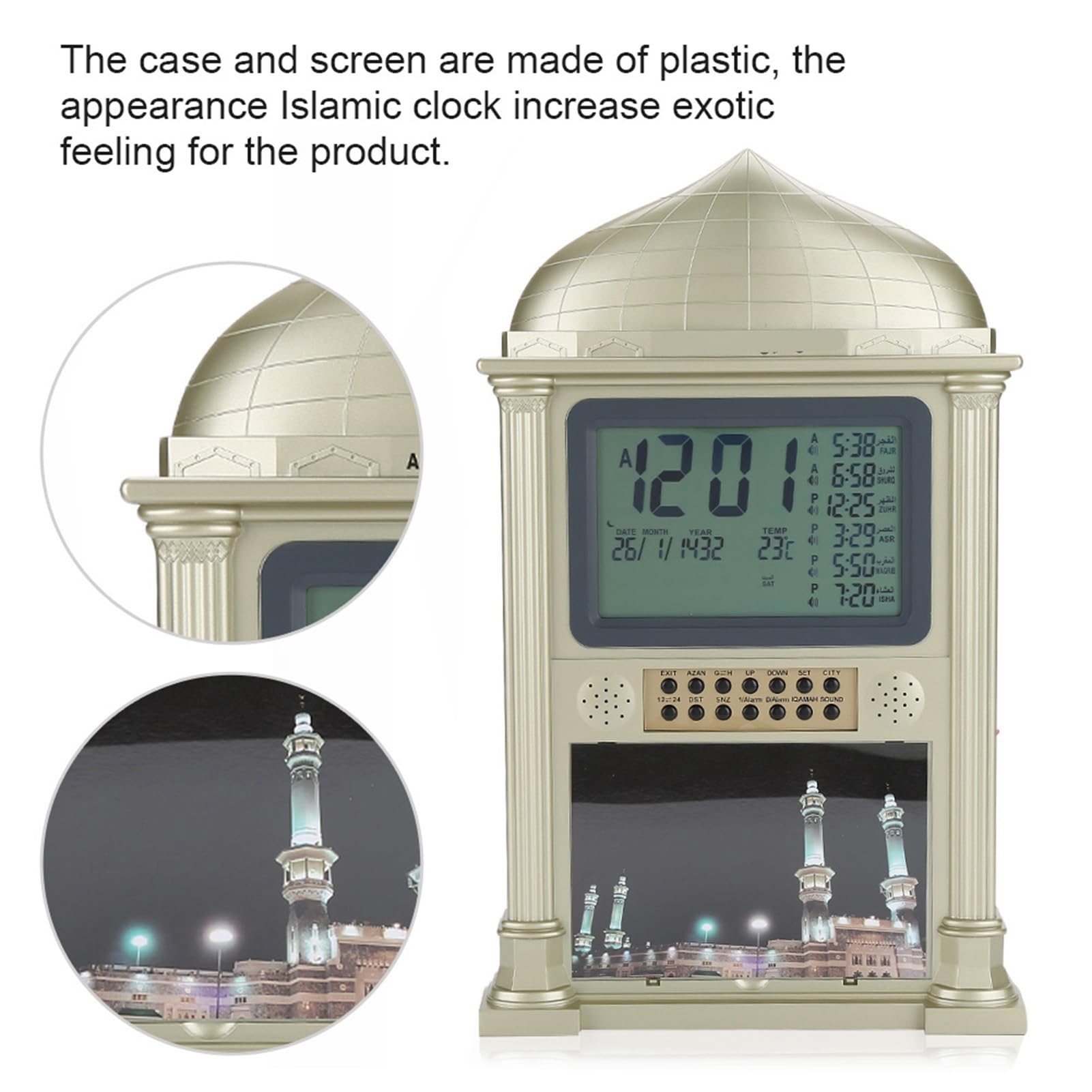 Reloj Despertador Digital con Pantalla LED, indicador de Hora Brillante para Uso en Dormitorio, hogar u Oficina (1 Unidad)