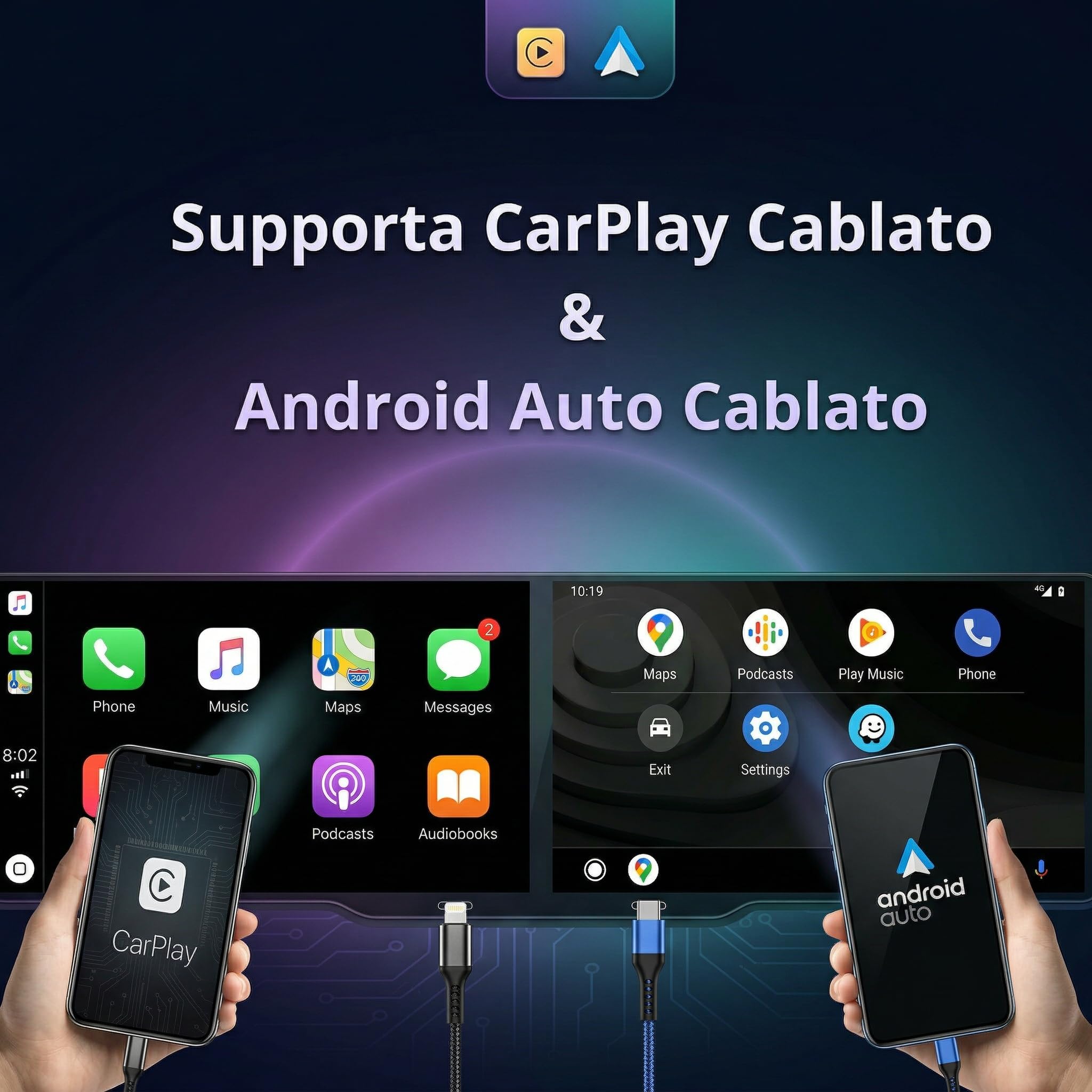 Schermo Auto Panda 2003-2012 con schermo touchscreen USB Bluetooth FM/AM Autoradio Stereo Sistema 1 din stereo auto con Carplay Cablato/Android Auto Cablato