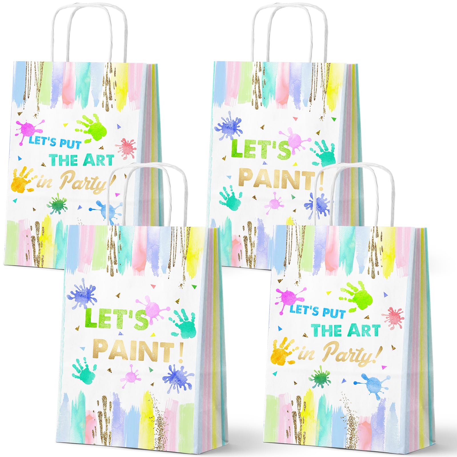 24 Pack Painting Party Gift Bags, Art Party Goodie Bags with Handles, Painting Party Favor Bags, Art Birthday Party Supplies โ image 1