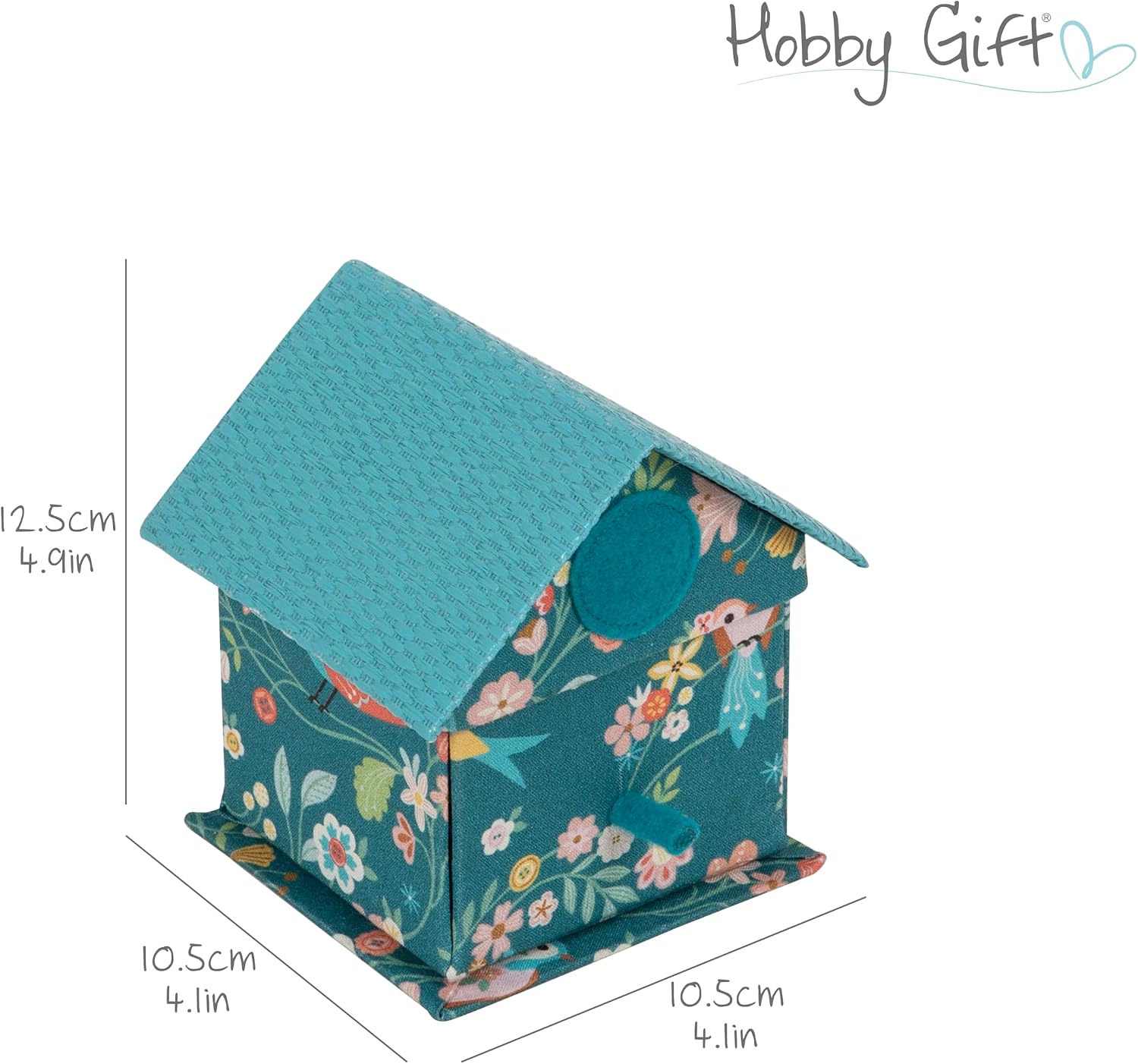 Hobby Gift Novelty Sewing Kit with Complete Sewing Accessories Set, Integrated Pin Cushion and Birdhouse Design