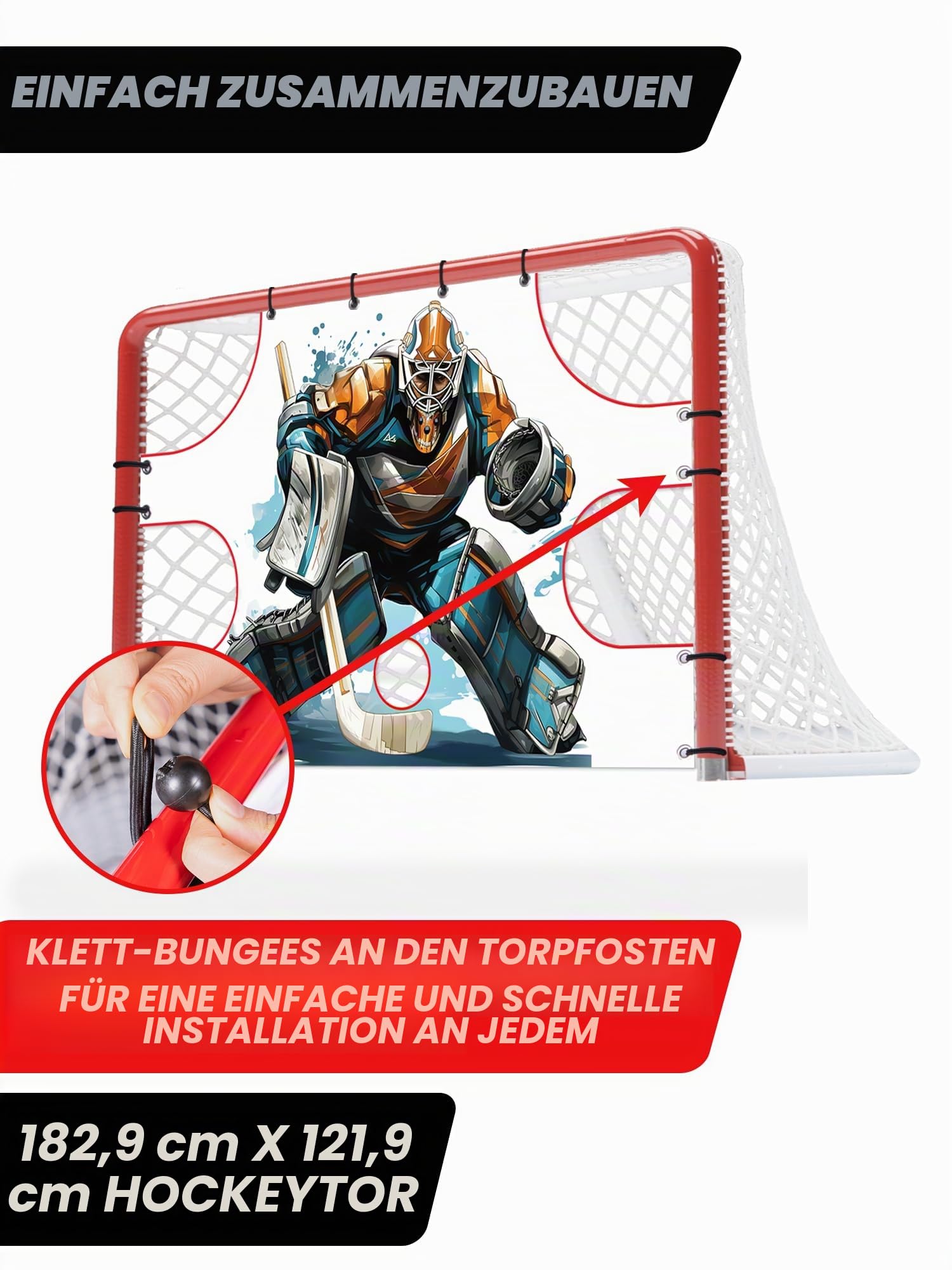Kasifei 1,8 m x 1,2 m Hockeynetz Torwart Zielscheibe