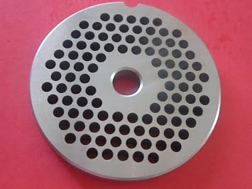 #22 X 1/4" 6 MM LARGE BURGER grind Meat Grinder Disc Plate Cabelas LEM and many more