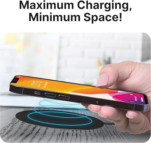 Miniatura 4 de IJS - Cargador inalámbrico universal ultradelgado, cargador de teléfono compatible con todos los teléfonos inteligentes, almohadilla de carga rápida