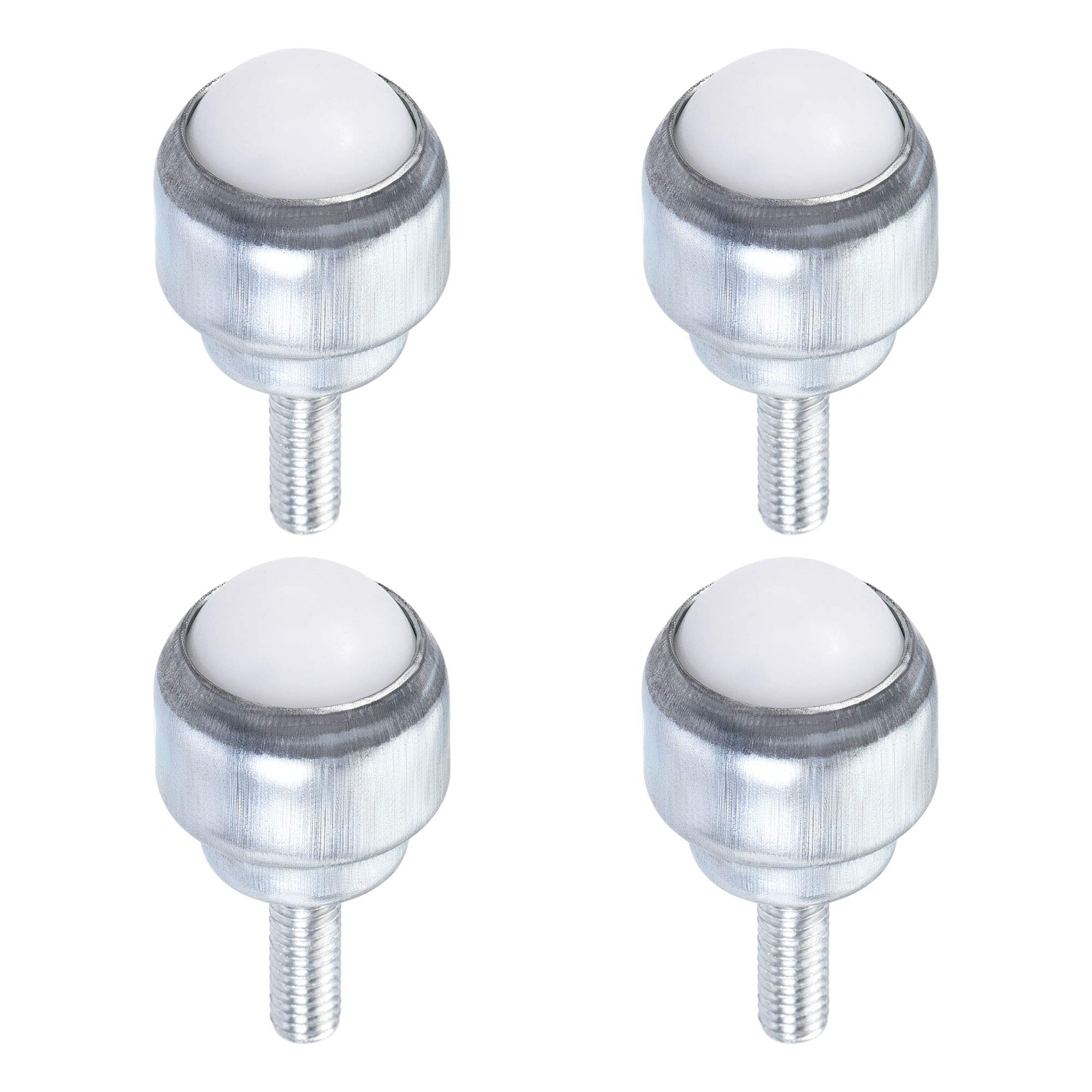 Rodamiento de bolas de nailon de 18 mm uxcell con soporte de perno para transmisiones 4 uds 7