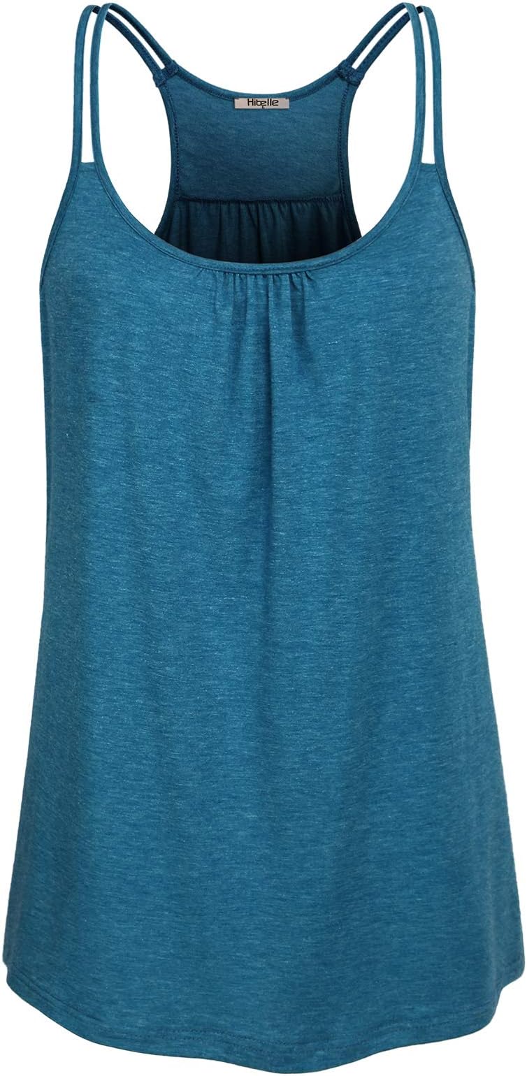 Hibelle Womens Scoop Neck Cute Racerback Yoga Workout Tank Top
