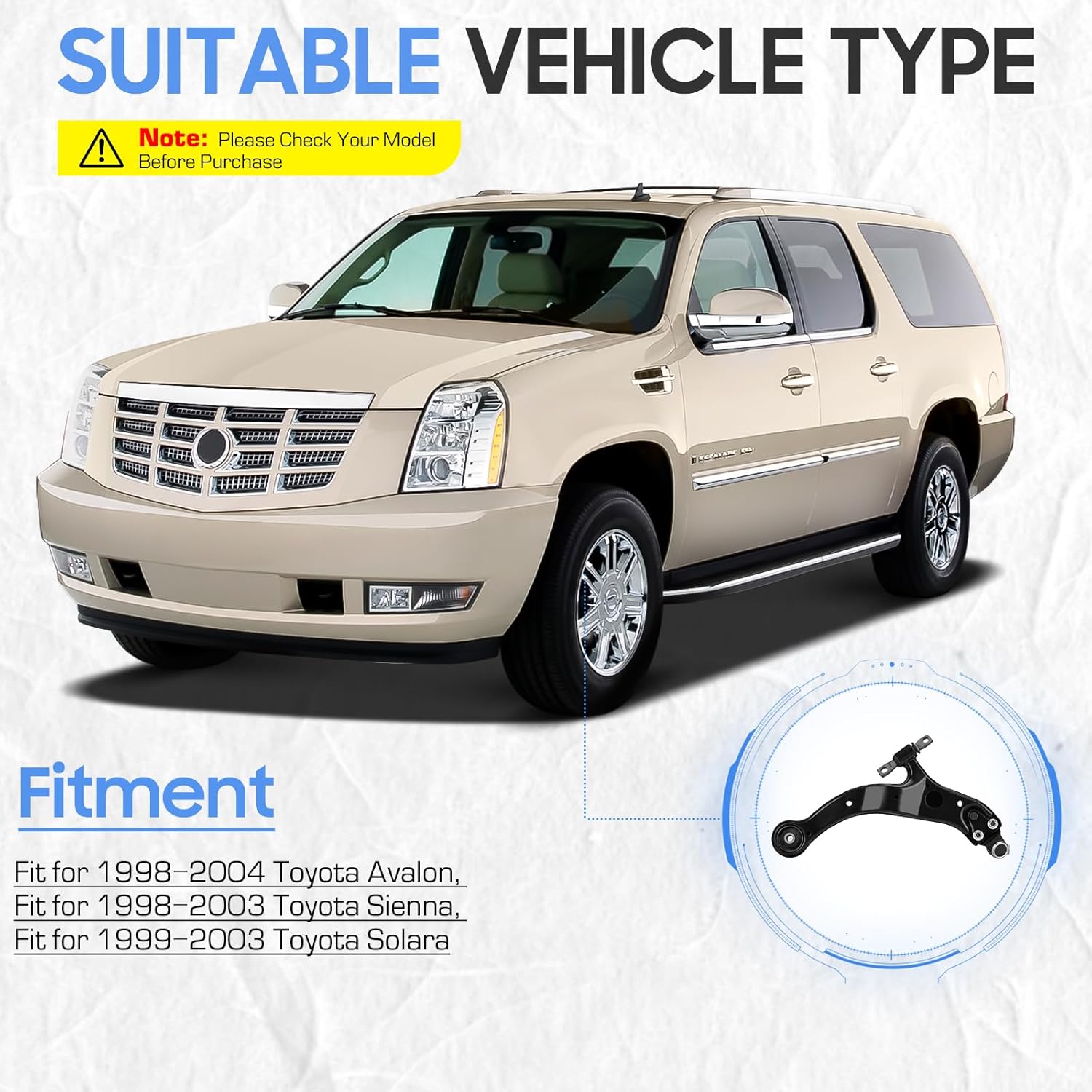 Front Right & Left Lower Control Arms w/Ball Joints Suspension Kits for 2004-2010 Toyota Sienna 04 05 06 07 08 09 10 (2PCs)