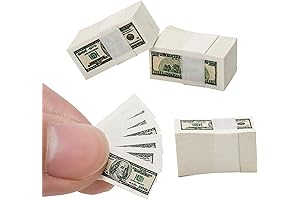 300Pcs Miniature Dollars Fake Money Prop Double Sided Printed 1 dollar Bills Mini Money