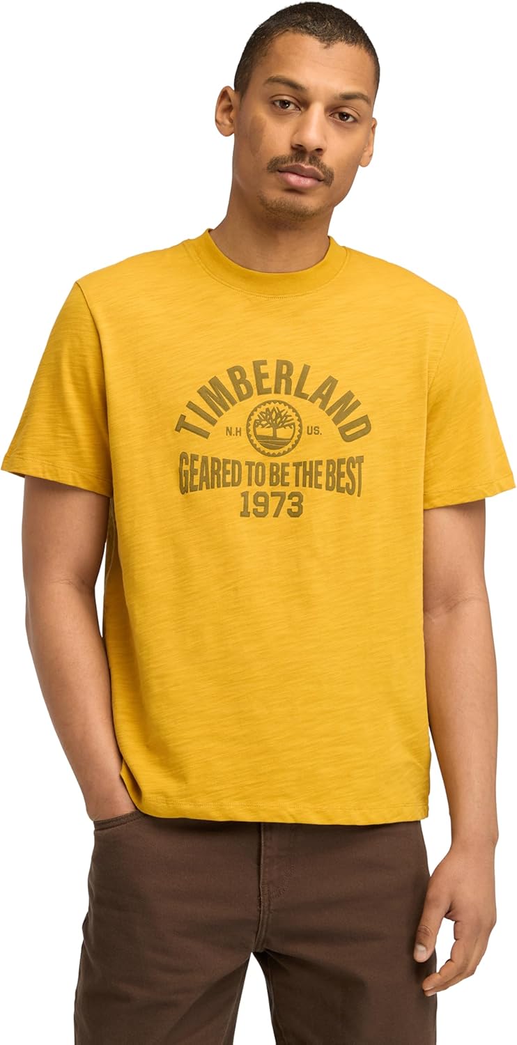 Timberland Mens Seasonal Logo Graphic Short Sleeve Shirt