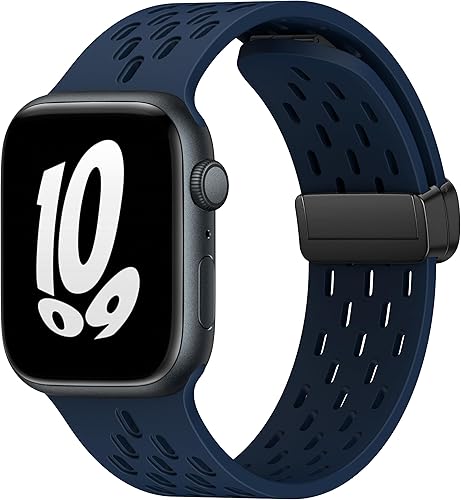Miniatura 5 de Correa deportiva magnética antisudor para Apple Watch, correas de silicona impermeable y transpirable. Para compatible con iWatch Ultra SE Series