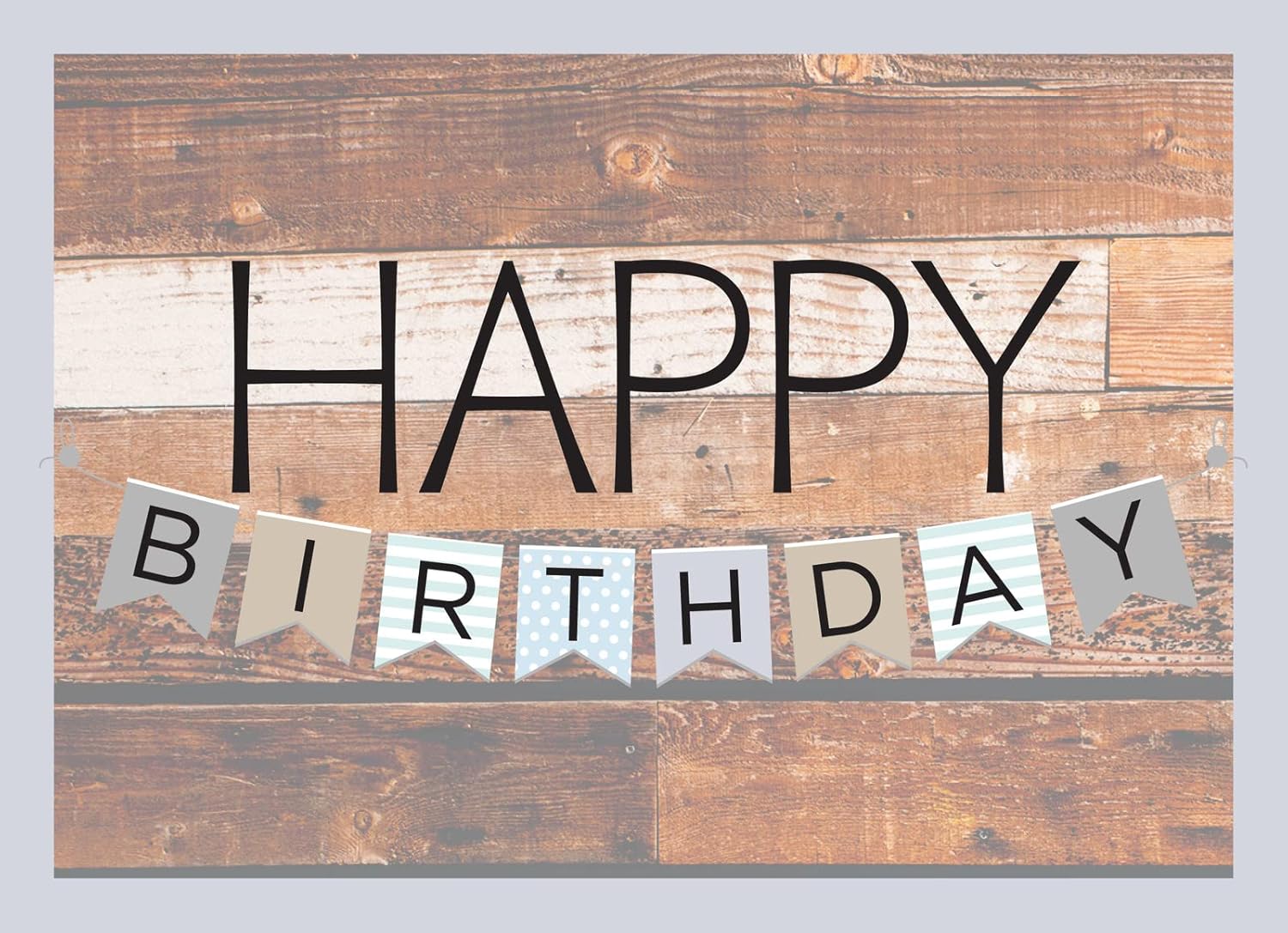 CEO Cards - Birthday Greeting Cards (Pastel Banner), 5x7 Inches, 25 Cards & 26 White Envelopes (B1602)