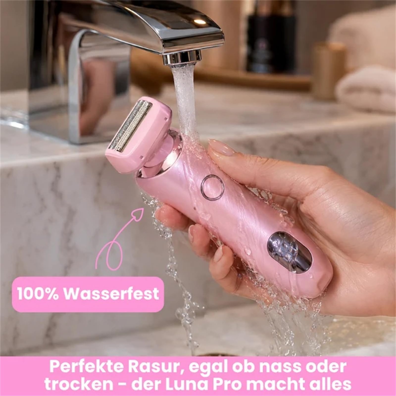Depilo Damenrasierer Sanfte Rasur Nass Trocken Anwendung | Sanfte Körperpflege, ergonomische Form, einfache Reinigung, angenehme Anwendung, für Beine und Achseln