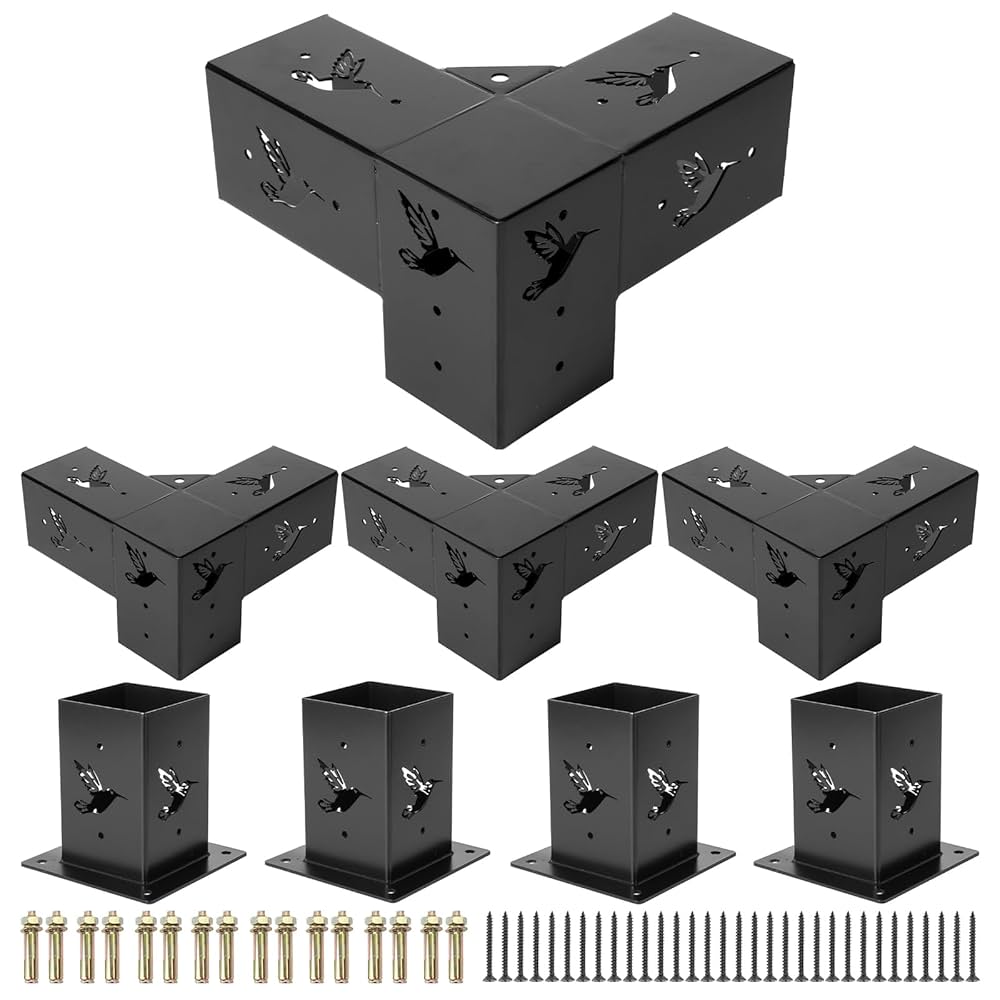 Amazon | WICHEMI パーゴラブラケットキット 4x4材用 ポスト