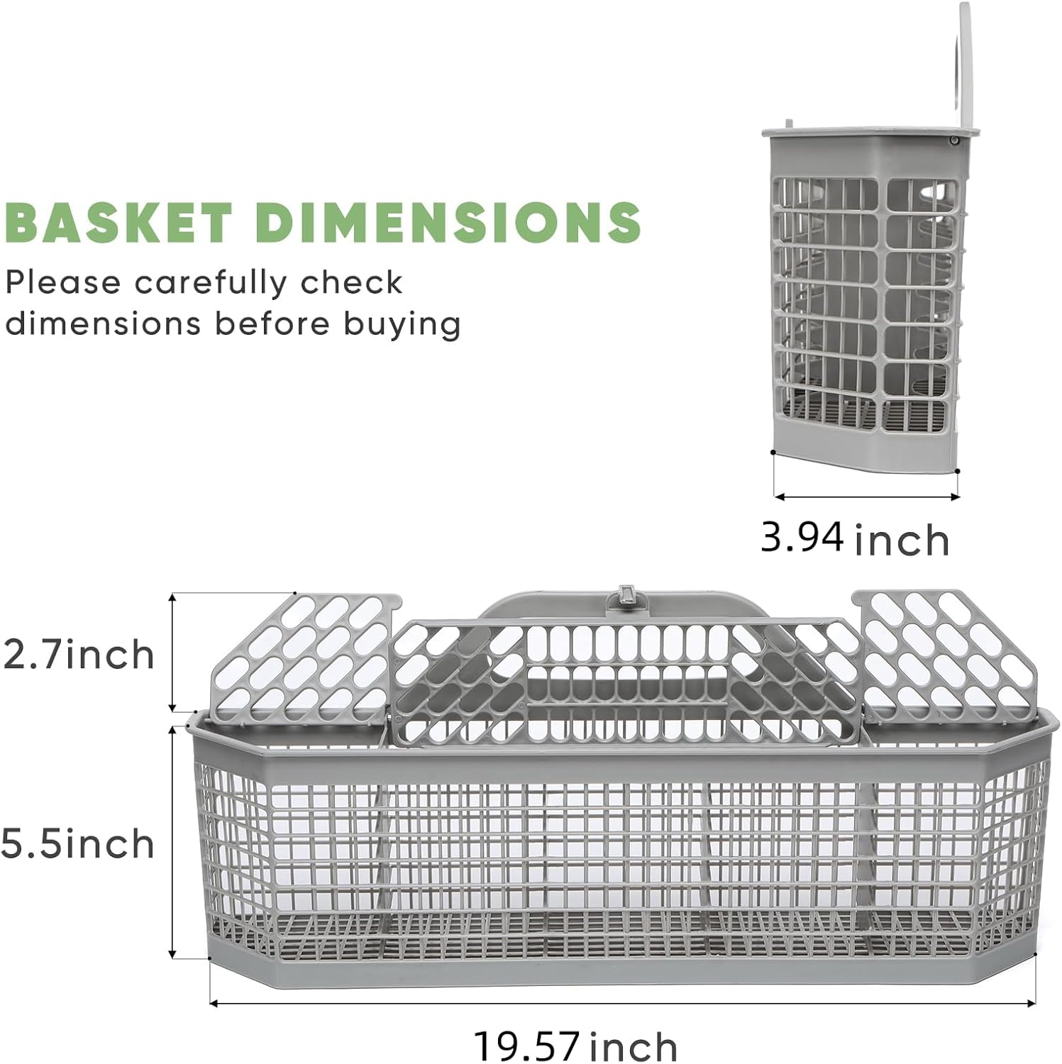 WD28X10128 Universal Dishwasher Utensil Silverware Cutlery Basket Compatible with GE Whirlpool Kenmore Maytag Frigidaire KitchenAid Samsung LG Dishwasher,Part No.WD28X10127, WD28X10131