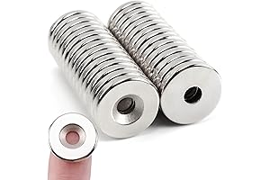 MIN CI Heavy Duty Round Ring Neodymium Magnets (30 Pack)
