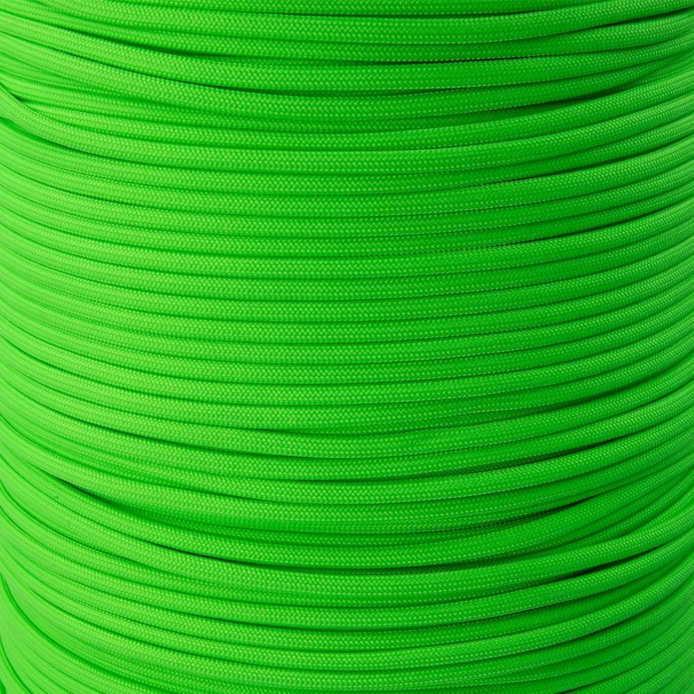 Paracord Planet Solid Color 550lb Paracord – 7 Strand Type III Nylon Cord for Indoor and Outdoor Tasks – Cosmic Green (100 ft)