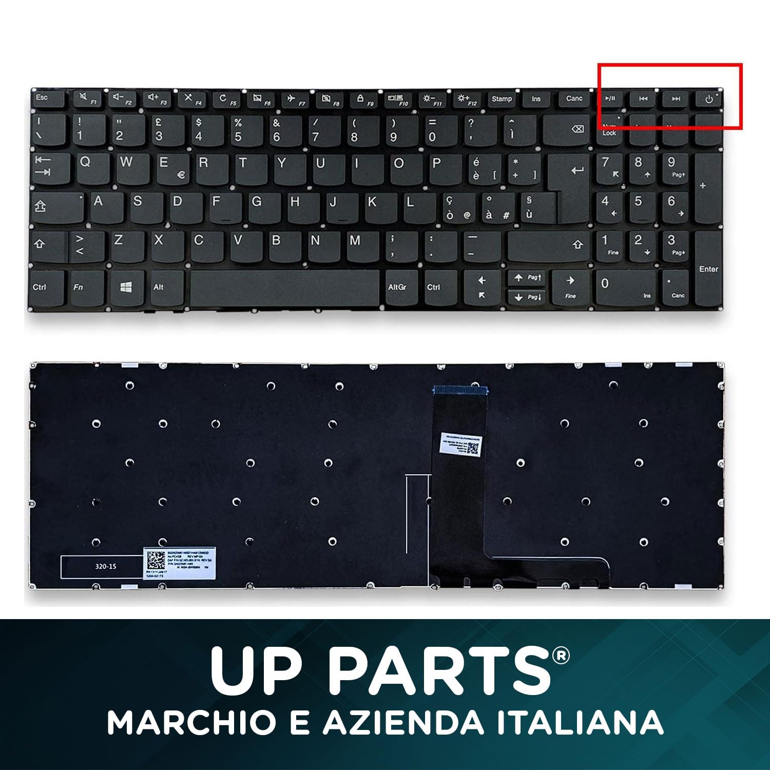 Tastiere Italiana Compatibile con Lenovo per Notebook Lenovo IDEAPAD V15-ADA 82C7 type V15-IIL 82C5 SN20N0459116 V15-ADA 82C7 82C5 81YD Grigio