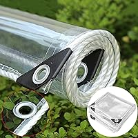 Vista 2 de Lona de PVC transparente, resistente al agua, con ojales (3.3 x 4.9 pies (3.3 x 4.9 ft))
