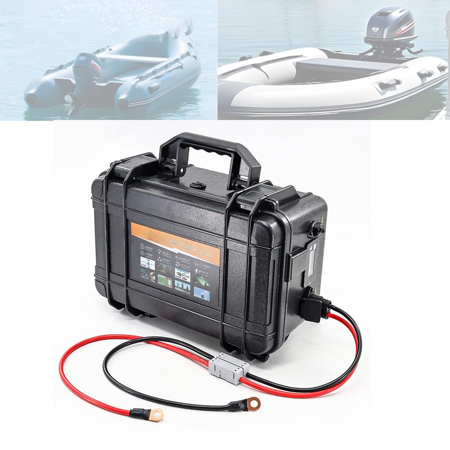 12V 24V Batería De Litio Propulsión Batería De Litio 80Ah-150Ah Built-In BMS Para Barco Eléctrico Barco De Pesca Hélice Batería De Propulsión Marina Con Cargador,12v,100AH