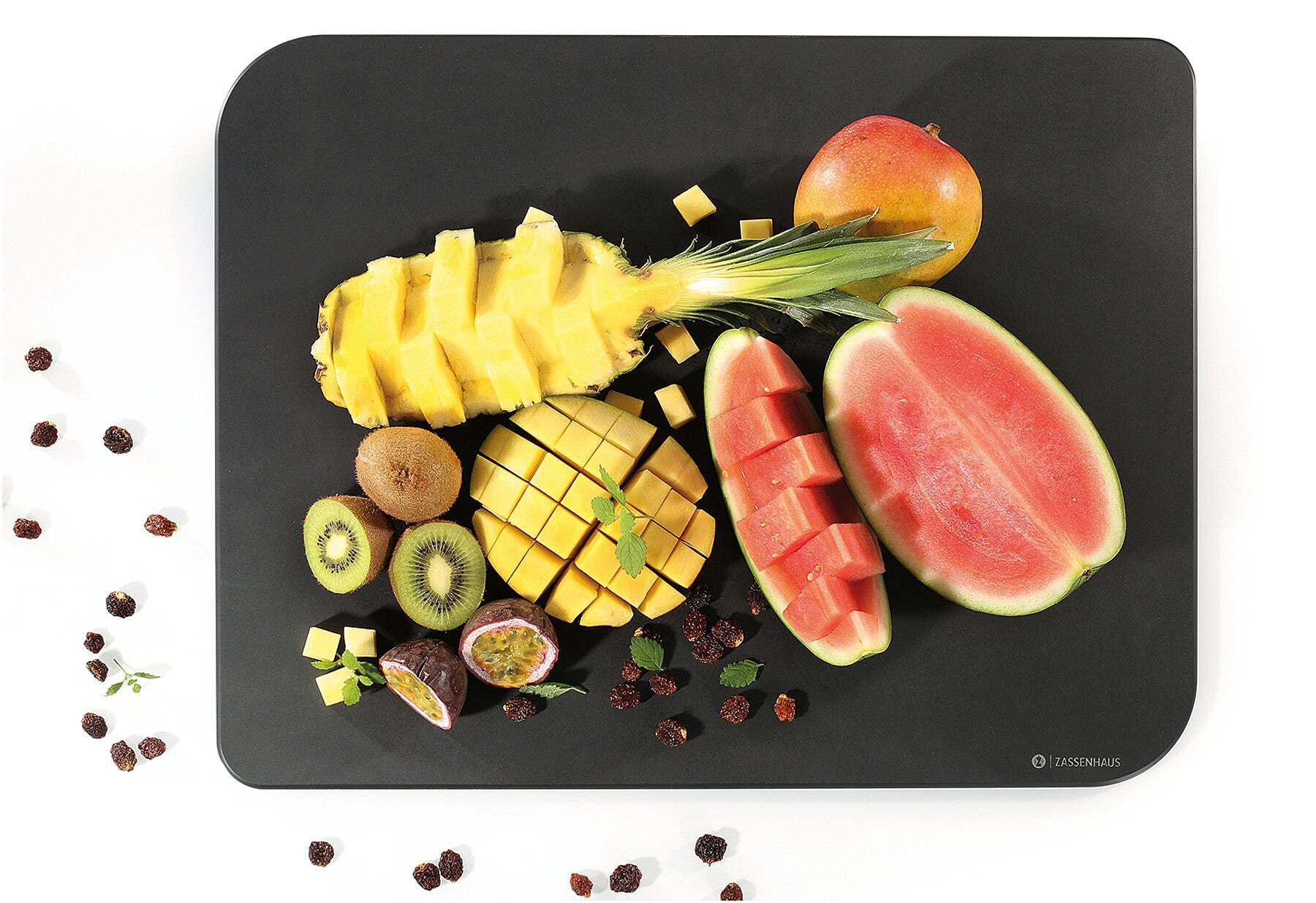 Zassenhaus Deska do krojenia antracyt 49,5 cm Comfort Plus deska kuchenna szara możliwość obustronnego użycia