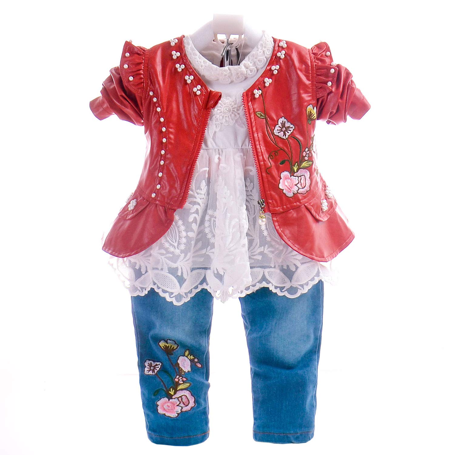YYA Leisure Spring Trend 3 Pieces Sets T-Shirt&Cowgirl Suit