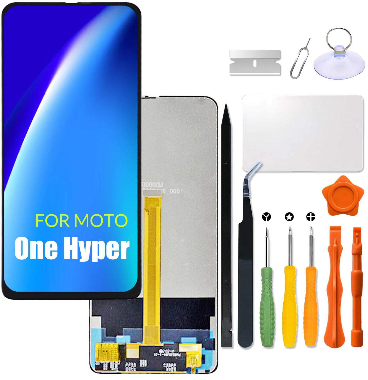Replacement for Motorola Moto One Hyper LCD Screen for Moto XT2027 XT2027-1 Screen Touch Digitizer Assembly LCD Display with Repair kit