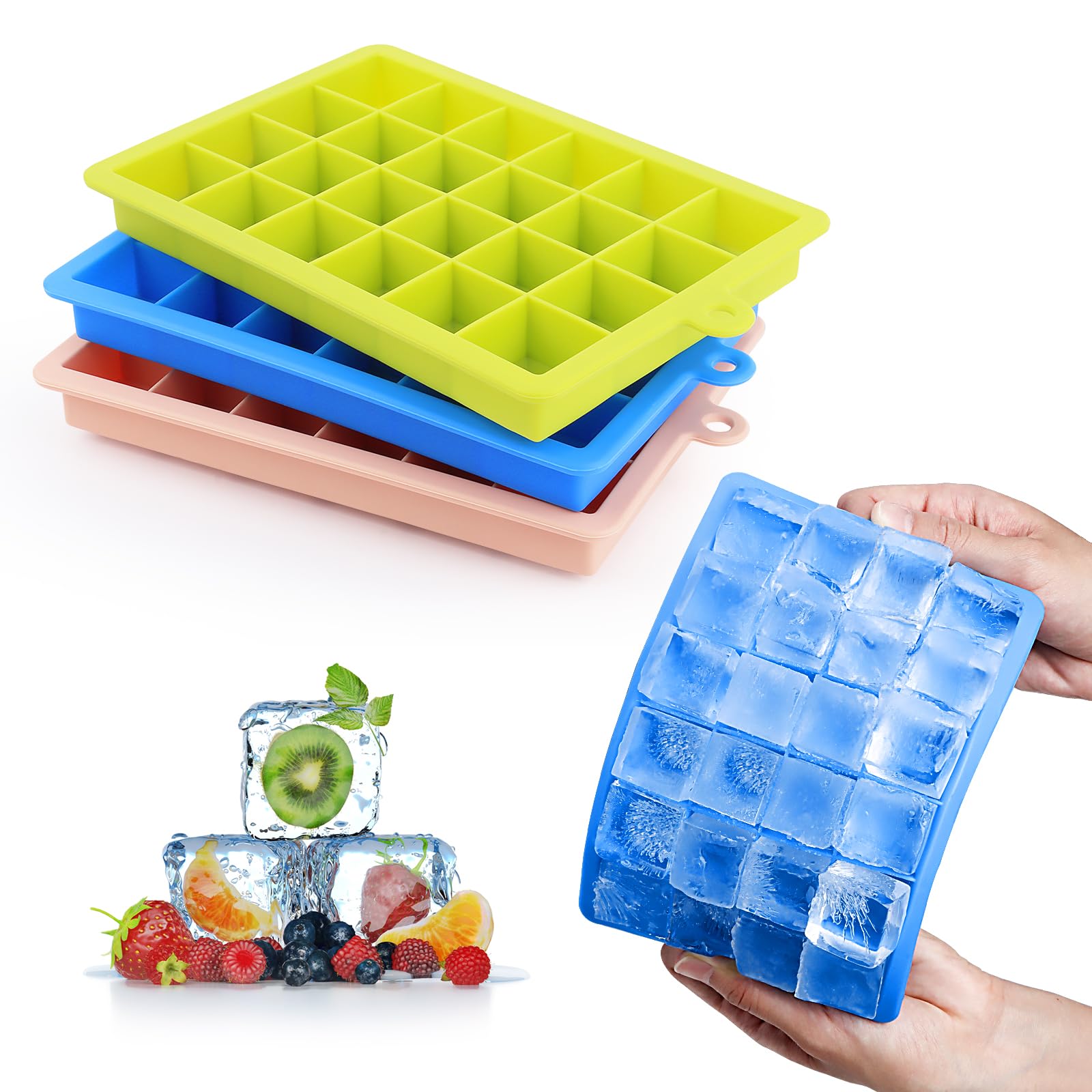 Webake Stampo Per Cubetti Di Ghiaccio Di Cu0153ur In Silicone 3 Pezzi
