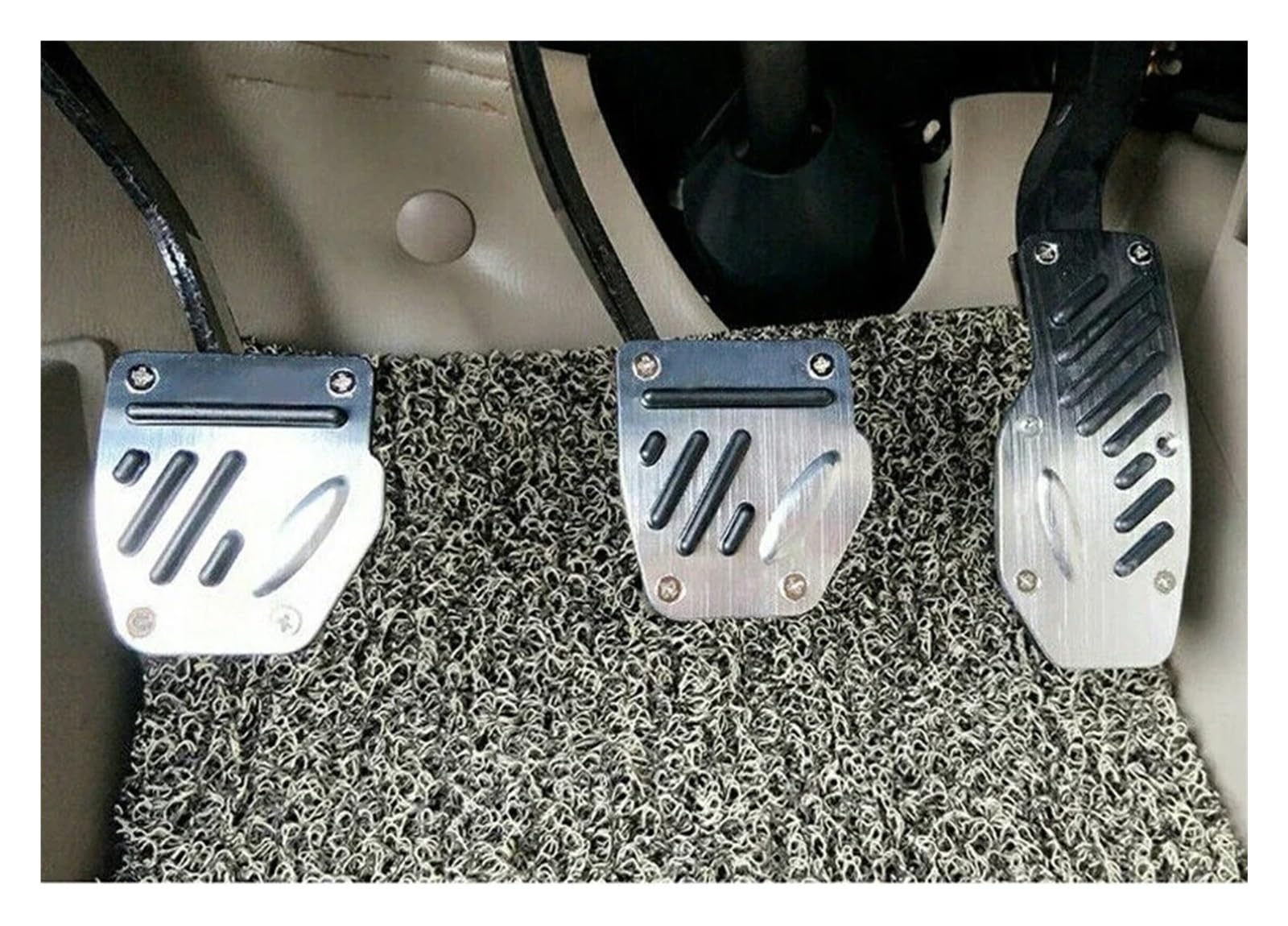 Copertura Pedale Accessori Generalia utomo bilistici 3 Pezzi Pedale dell'acceleratore Frizione del Freno pedaliera Antiscivolo in Lega di Alluminio Pedali Antiscivolo(Manual Red 3pcs)