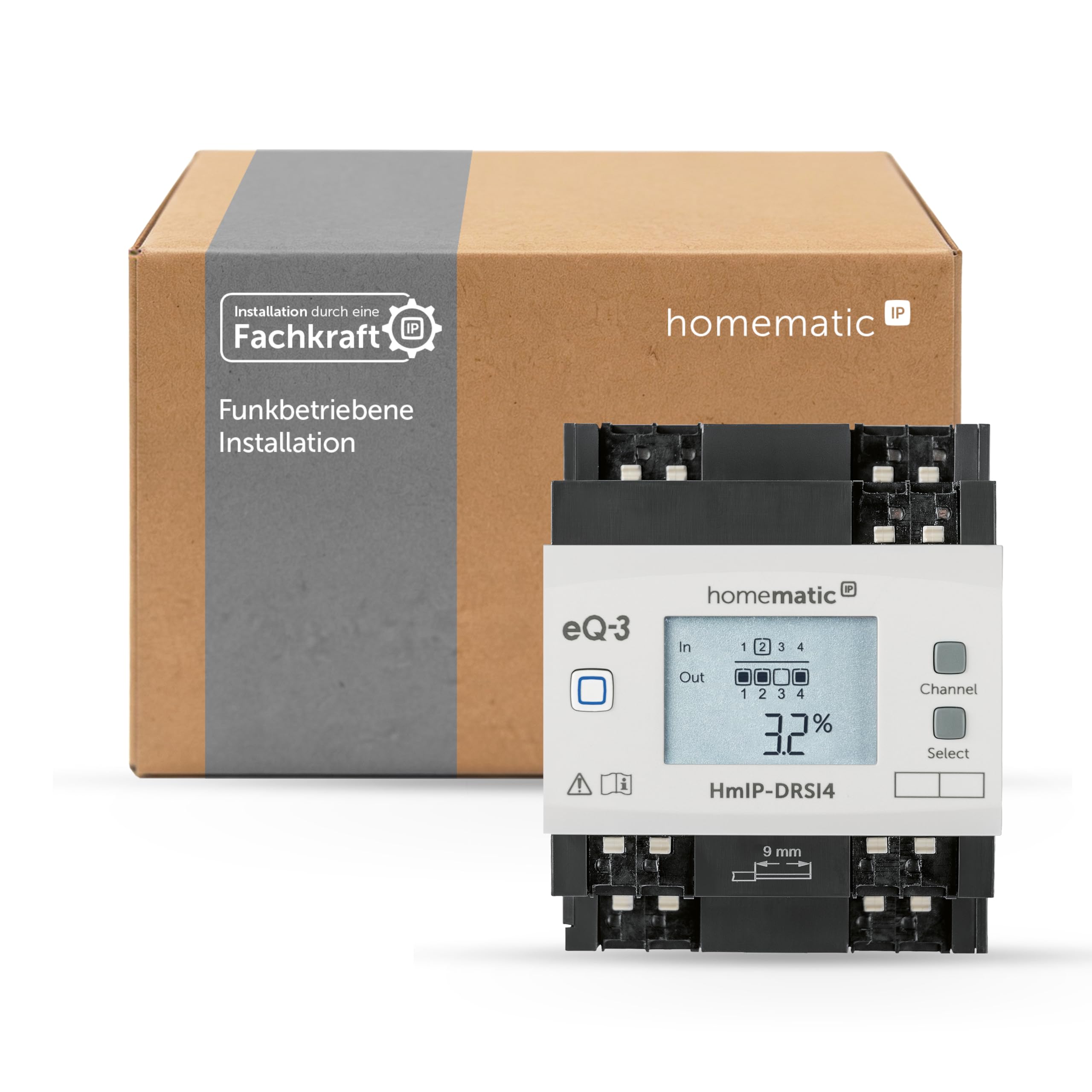 Homematic IP Smart Home Funk-Schaltaktor für Hutschienenmontage HmIP-DRSI4, 4-fach
