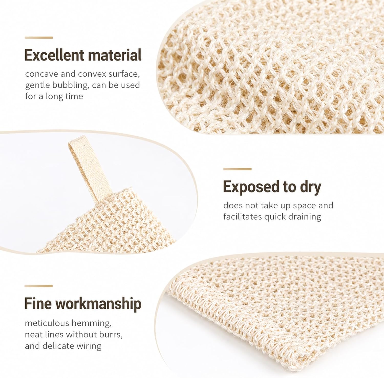 QfwdfcTrenz 2PCS Cotton Linen Body Exfoliating Washcloths, Shower Cloth for Body and Face Exfoliator Scrubber, Exfoliating Towel Pack, Bath Bodys Scrub Foaming Square Towel Cloth