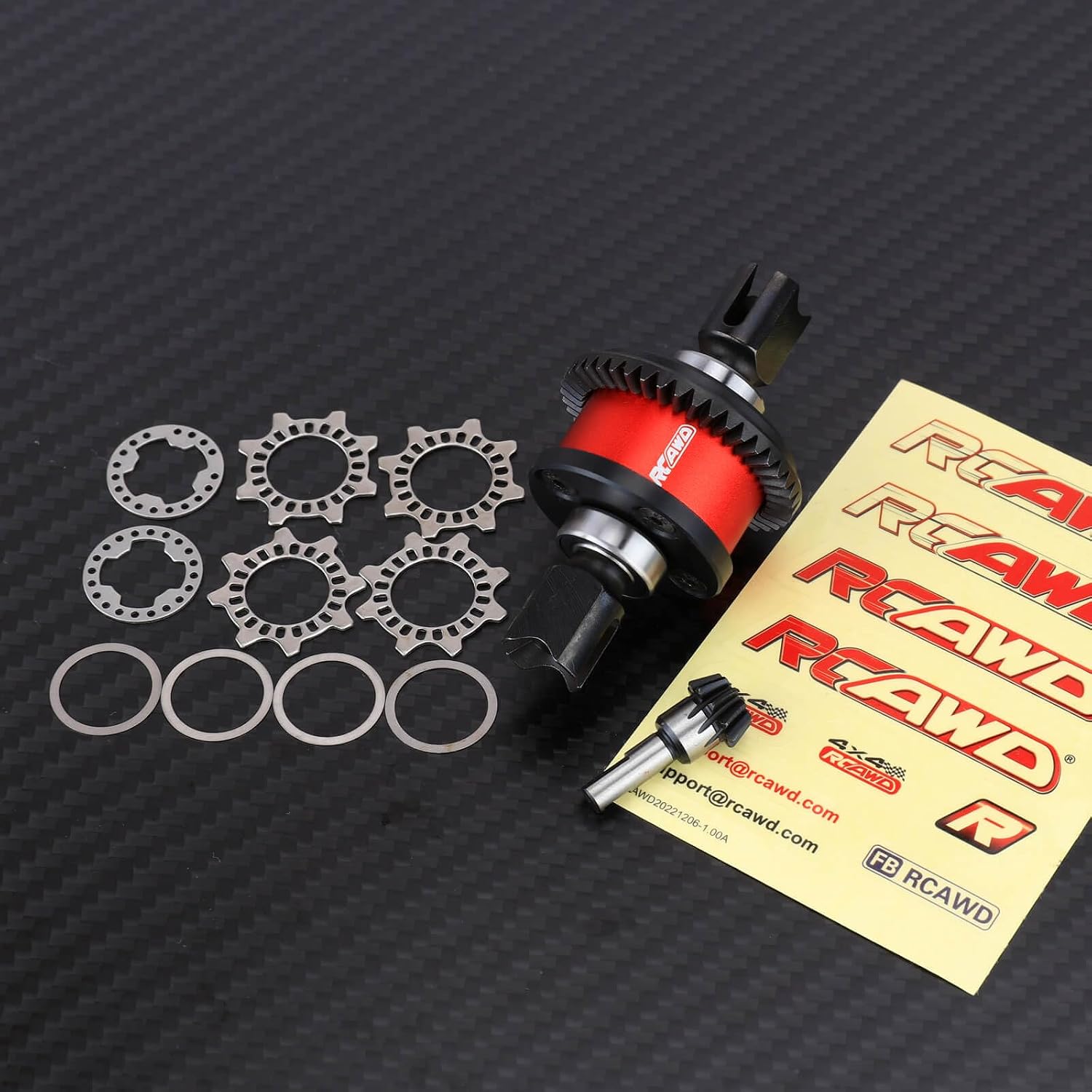 RCAWD Limited Slip Differential 43t Front Rear Diff Gear 10t Input Gear for Arrma 1/7 Fireteam Limitless Infraction Felony Mojave 1/8 Typhon Kraton Outcast Talion Notorious 6S Series Upgrades Part