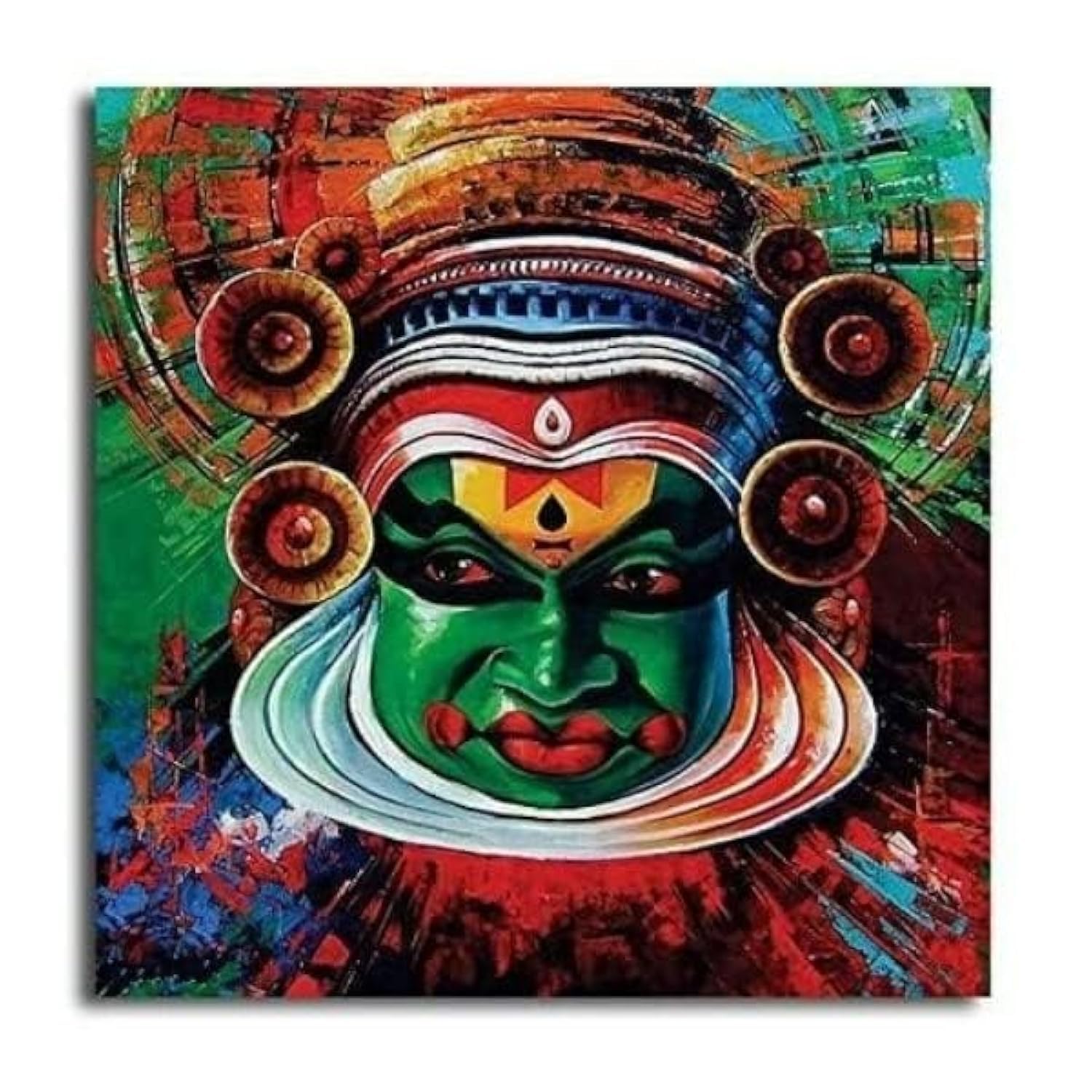 TULIP N TURTLE Kathakali DIY 5D Diamond Painting by Number Kits Square Dril Cross Stitch Pictures Arts Craft