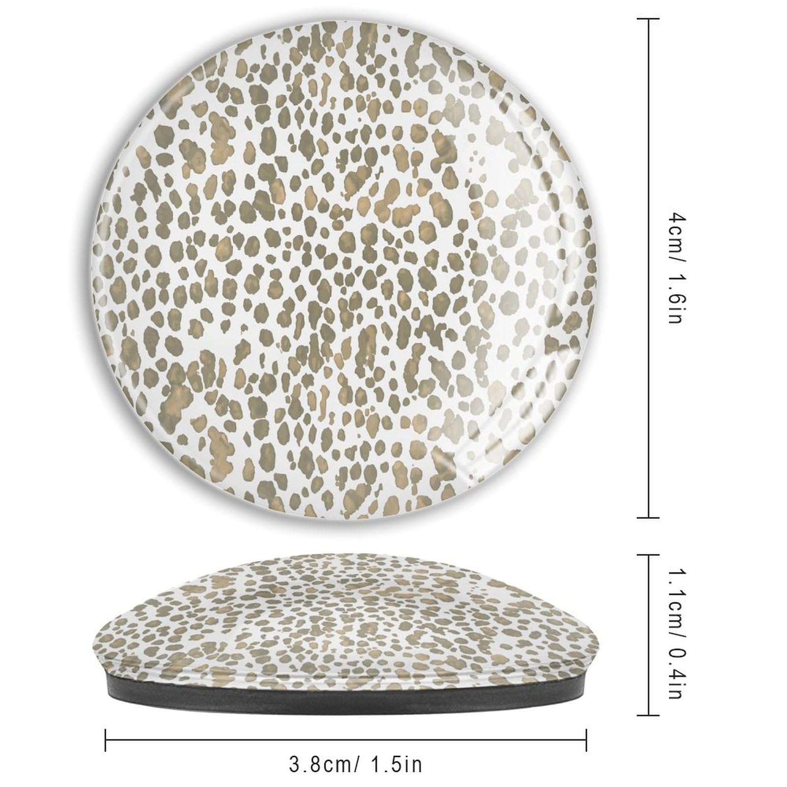 Calamite da frigorifero con stampa leopardata, graziose calamite asiatiche cineserie armadietti Boho per frigorifero, lavagna, ufficio, cucina, lavagna, 4 pezzi