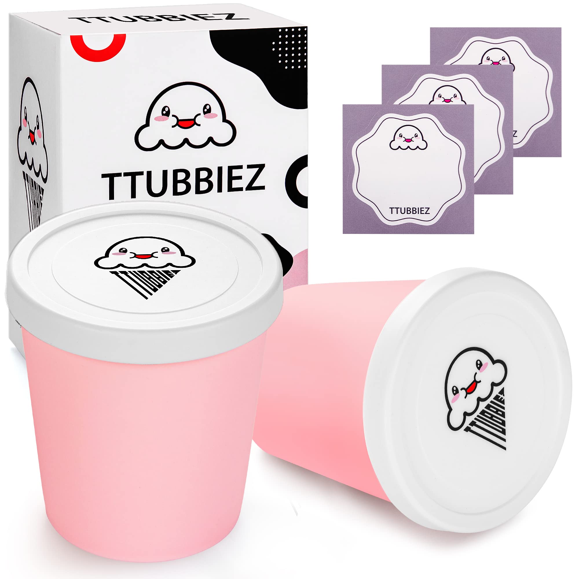 Buy Ice Cream Containers (2 Pack 1 Quart Each), Ice Cream Containers