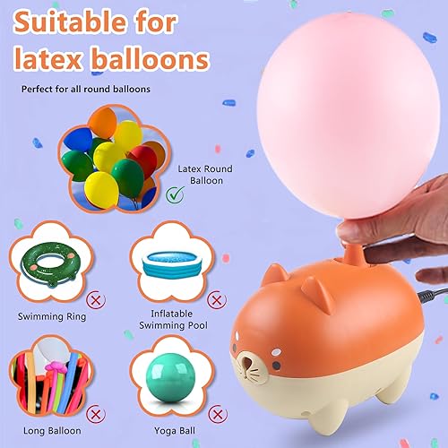 Miniatura 6 de Bomba eléctrica para globos, inflador eléctrico de globos para decoración, fiesta, boda, arco de globos de graduación