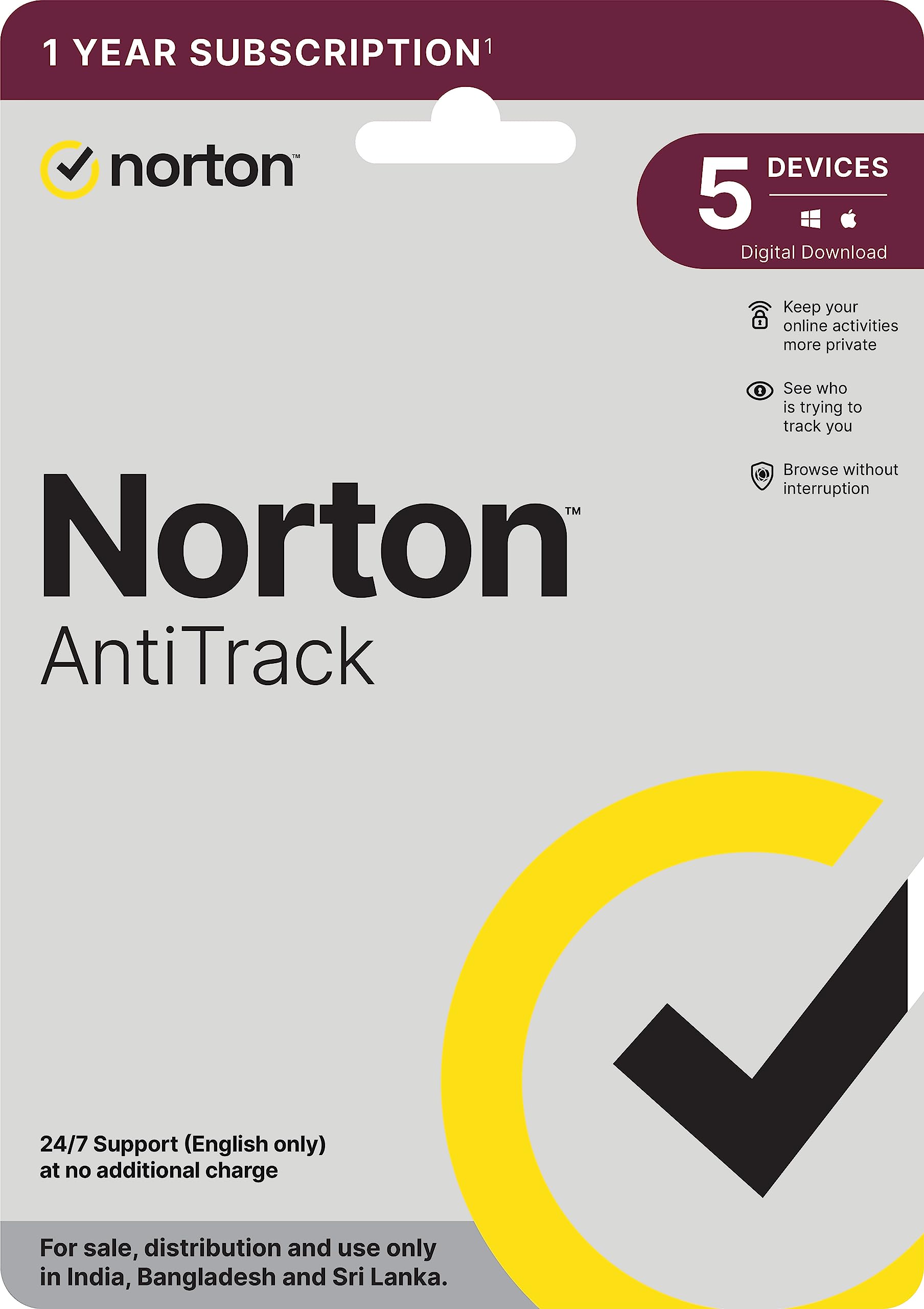 Norton AntiTrack | 5 Devices 1 Year | Windows, Mac & iOS | Anti-finger Printing, Tracker & Cookie Blocker-picture-17
