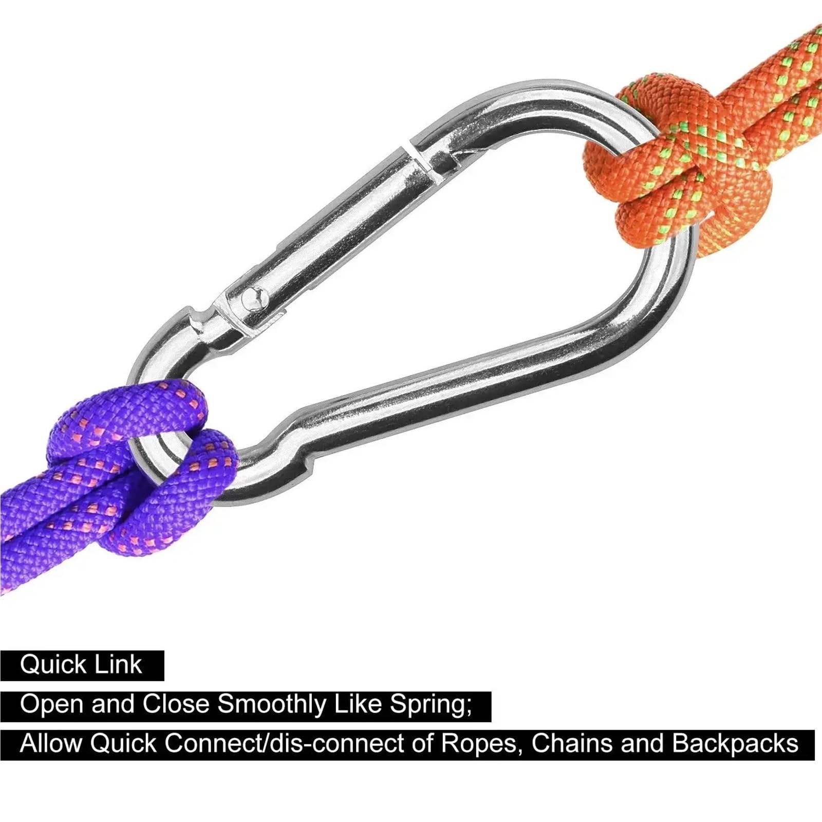 Schlüsselanhänger Clip 200 Stück Outdoor Klettern Aluminiumlegierung D-Form Karabiner Survial Schlüsselanhänger Camping Klettern Haken Clip Rucksack Schnalle Schlüsselanhänger