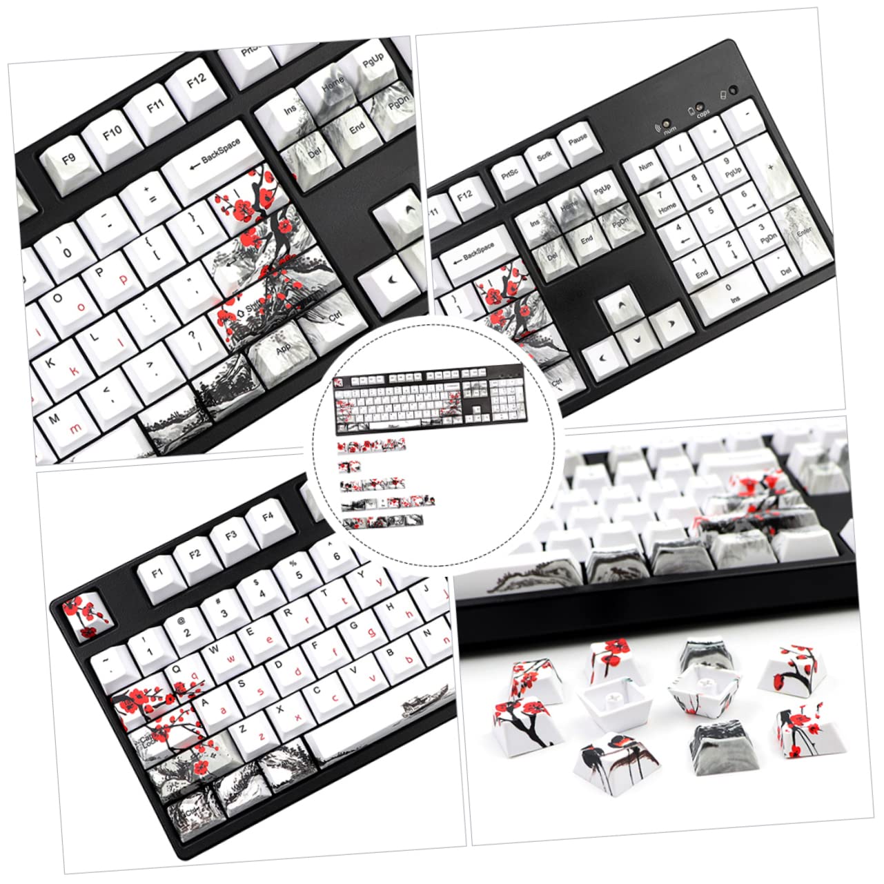 128stücke Pbt Tastenkappen für Mechanische Tastaturen Ersatzset | 1 Satz, Originalhöhe, 128 Tasten, Angenehm zu Nutzen, Glatte Oberfläche, für Alte Kappen