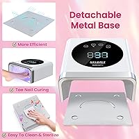 Vista 3 de NAILGIRLS - Lámpara de uñas UV de 150 W, secador de uñas profesional para máquina de secado de esmalte de gel, con sensor automático y pantalla LCD