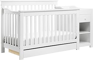 crib with changing table attached