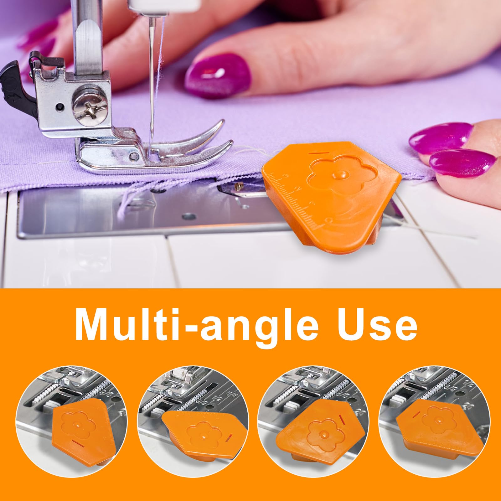 Magnetic Seam Guide For Sewing Machine - Polygonal Hem Guide With Measurement Scale, Sewing Accessory - View #10