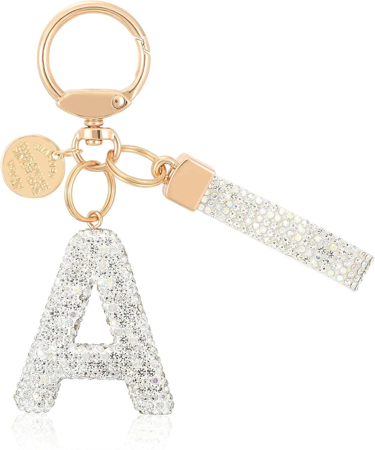 VONMELLI Portachiavi Donna Con Lettera Iniziale - Tassel Farfalla Rosa, Carino Per Borse E Zaini - Foto 11