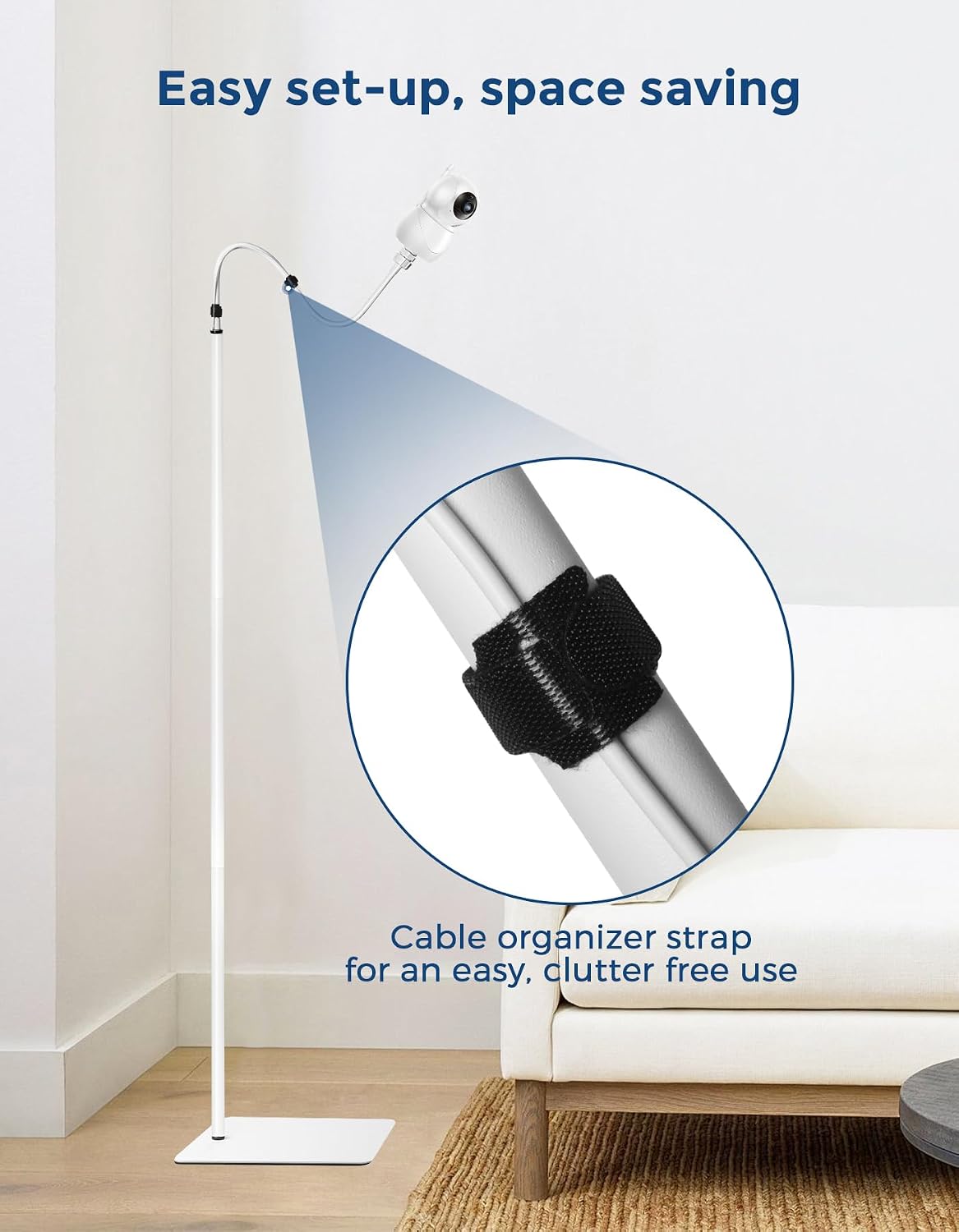 Baby Monitor Floor Stand Holder Mount Compactible for Nanit Pro & Flex Stand,Infant Optics DXR-8 Pro,VTech,Momcozy,HelloBaby,VAVA,nooie IPC100,Motorola VM75/VM50G/VM44