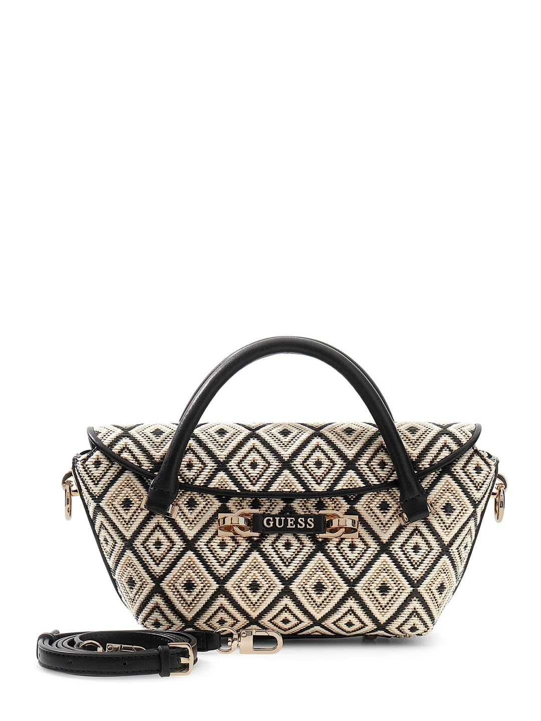 GUESS borsetta borsa a tracolla Sophia Mini Satchel Black nero
